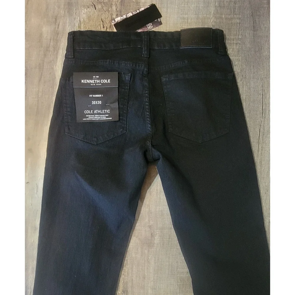 Kenneth Cole New York Cole Athletic Fit Jeans 30x30 Eclipse Black KU9X10BECLF6